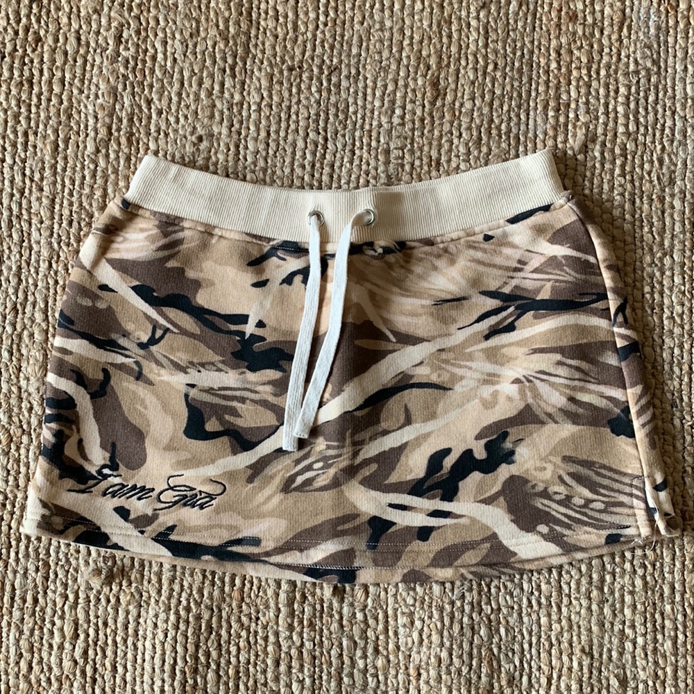 I.Am.Gia Camo Sweat Mini Skirt Size Small